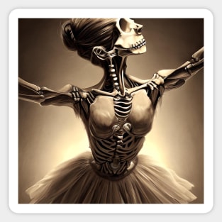 Ballet Skeleton Gothic Dancing Ballet Sticker